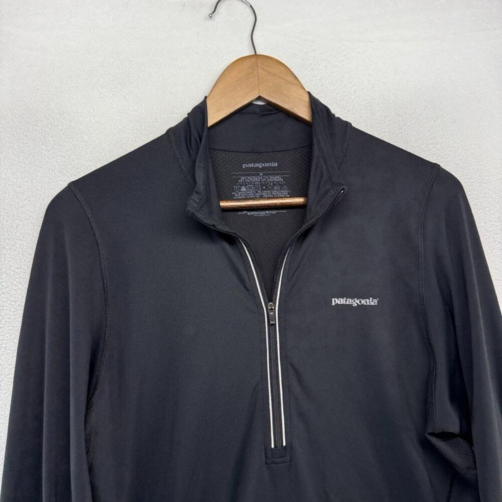 Patagonia Shirt Men's medium Black All Weather 1/2 Half Zip Pullover Outdoor - Picture 2 of 9